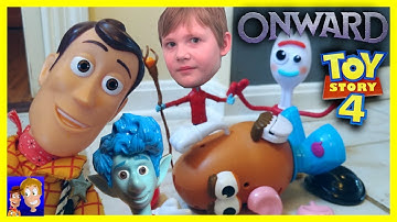 Toy Story 4 ONWARD Pixar Scavenger Hunt | Mr. Potato Head Woody Forky Benson Dummy Hide and Seek