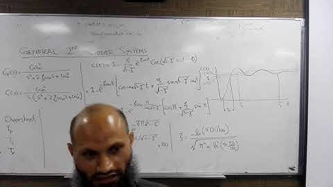 LCS 21 - Overshoot, peak time, rise time and settling time for second order systems