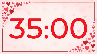35 minute timer valentine's day (piano tones at end)🎵⏰
