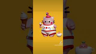 Cute Fat Cat illustrationer Drawing Animation Short Video Lineart Style Creative 2023 Tiktok Popular