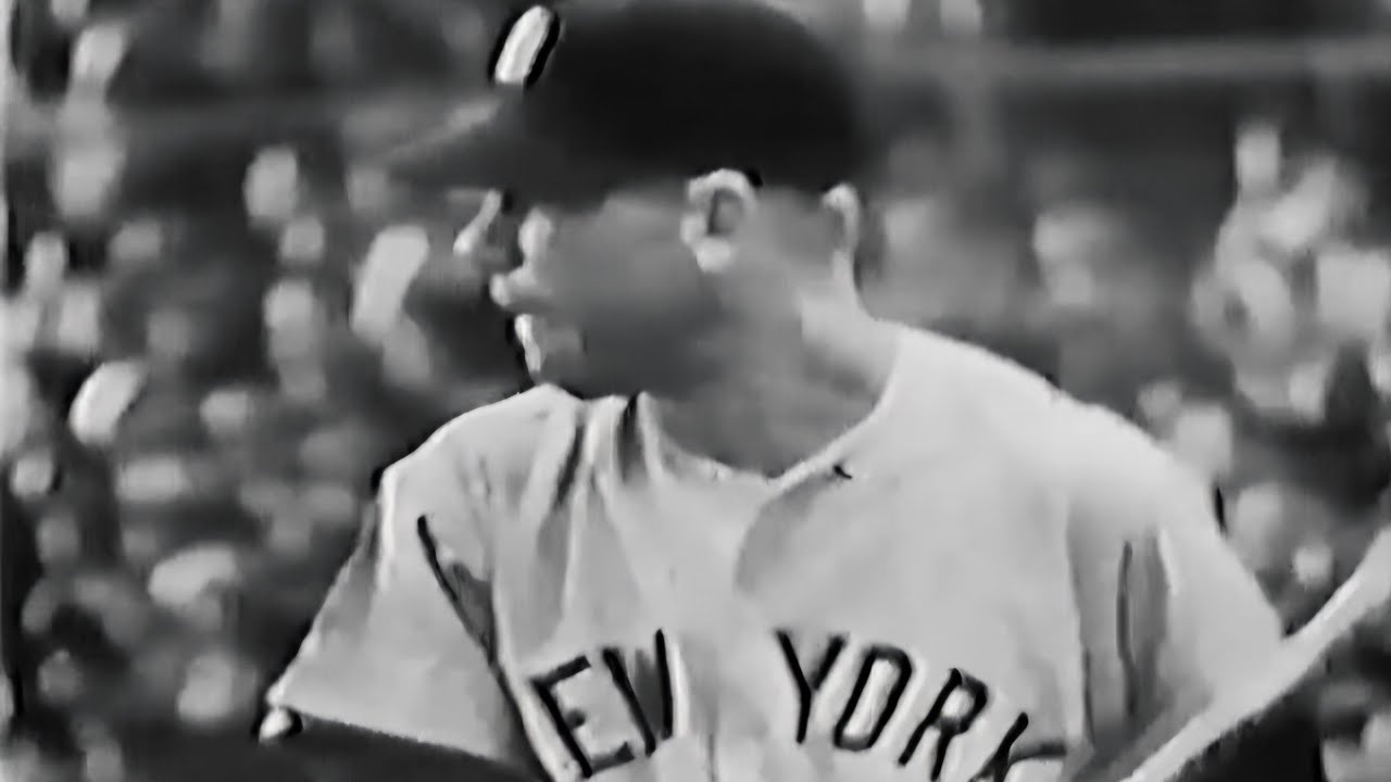 Mickey Mantle At Bat 1956 World Series Game 2 Yankees at Dodgers