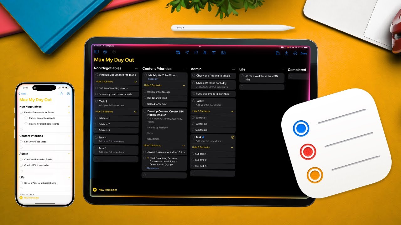 No More Chaos! My 3-Step Apple Reminders System - YouTube