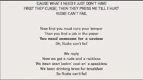 the clash   Rudie Can't Fail