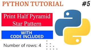 Python program - Half Pyramid Star Pattern