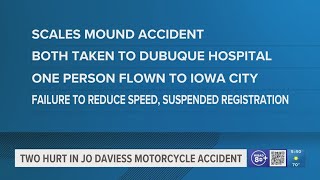Two hurt, one airlifted in Jo Daviess County motorcycle crash