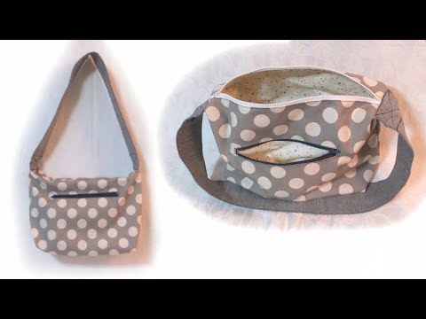 小さく見えて大容量 ショルダーバッグの作り方 Shoulder Bag Tutorial Youtube