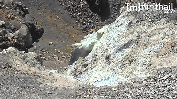 Smoking Volcano in Santorini