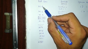 Spanner size Formula || Spanner size Calculation || How to find spanner size of given bolt