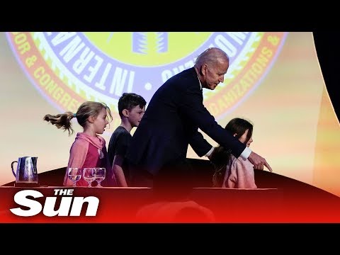 Joe Biden jokes that a child 'gave him permission to touch him' during speech