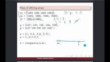 Intro to MATLAB - Week 2 - Vectors