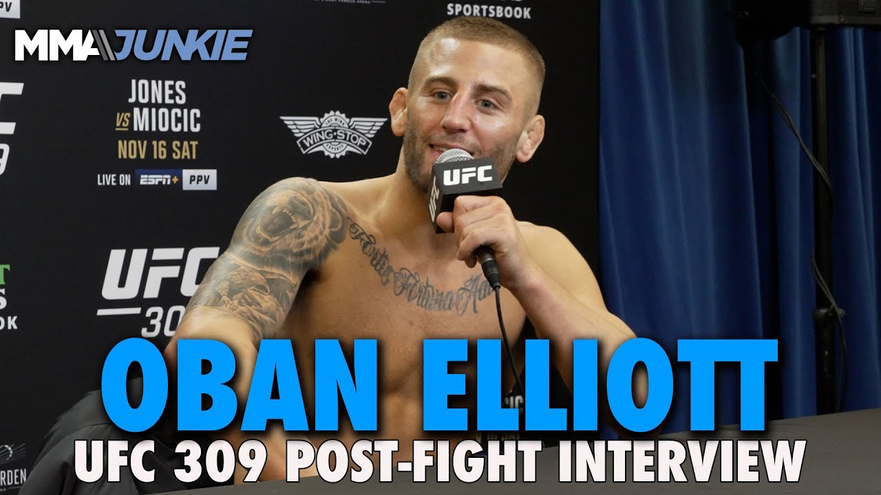 Oban Elliott Shocked at Judges Scorecards Prior to KO: 'An Absolute Travesty' | UFC 309