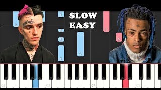 Lil peep & xxxtentacion - falling down (slow easy piano tutorial)