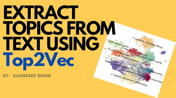Extract Topics from Text using Top2Vec | Topic Modelling | NLP | BERT