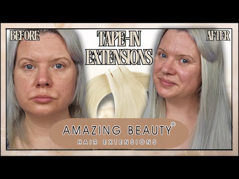 video about Virgin Tape in Hair Extensions Icy Blonde 1008#