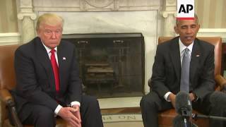 Obama \& Trump Meet For First Time in Oval Office