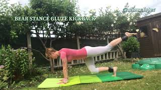 BEAR STANCE GLUTE KICKBACK  (ankle weights)