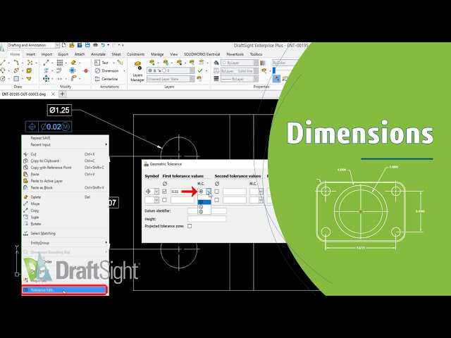 Edit Geometric Tolerance Using Mouse Button