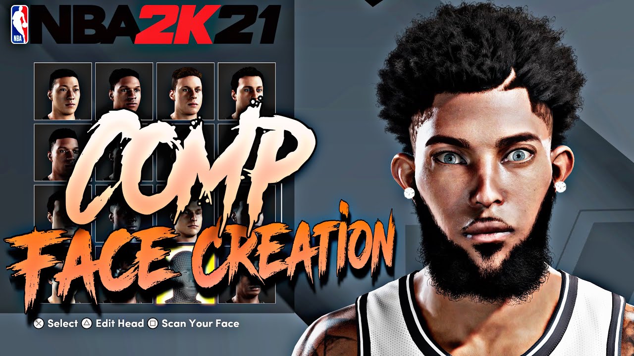*NEW* COMP STAGE FACE CREATION IN NBA 2K21🤯 BEST DRIBBLE GOD FACE ...