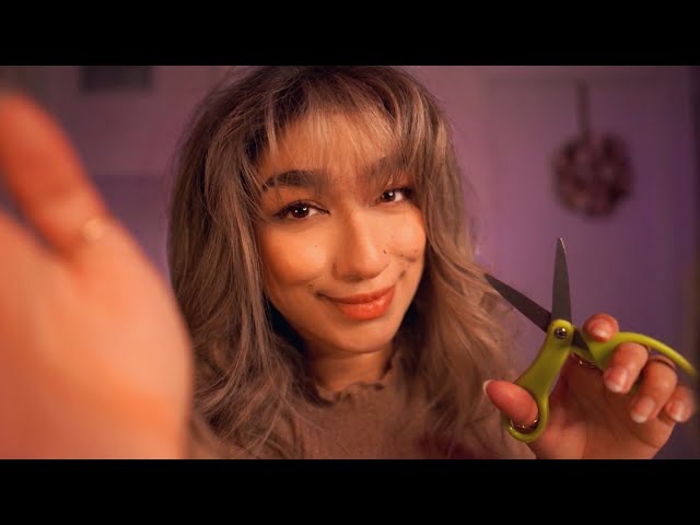 ASMR • that ONE friend that makes you feel really good 💗 (plucking, affirmations, light, face touch)