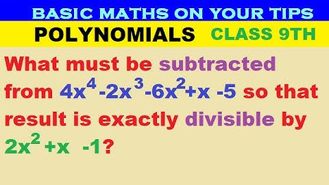 What must be subtracted from 4x^4-2x^3-6x^2+x-5 so that the result is exactly divisible by 2x^2+x-1?