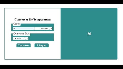 COMO FAZER CONVERSOR DE TEMPERATURAS COM [ JAVASCRIPT ]