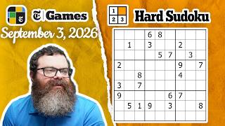 NYT Hard Sudoku Walkthrough | September 3, 2026 screenshot 3