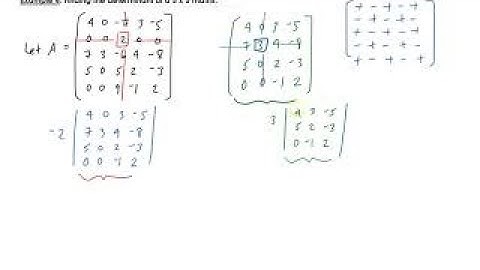 Example 4: Finding the determinant of a 5 x 5 matrix