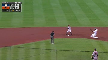 HOU@BAL: Astros turn an inning-ending DP in the 1st