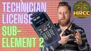 Ham Radio Technician License Prep: Sub-Element 2 (2022-2026)