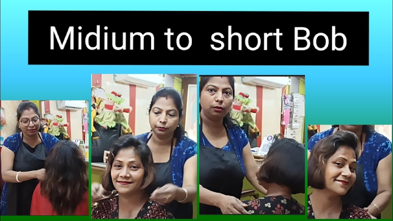 How to cut Midium to short Bob haircut 💇‍♀️💇‍♀️ Short hair cut ️ ️ Bob ...