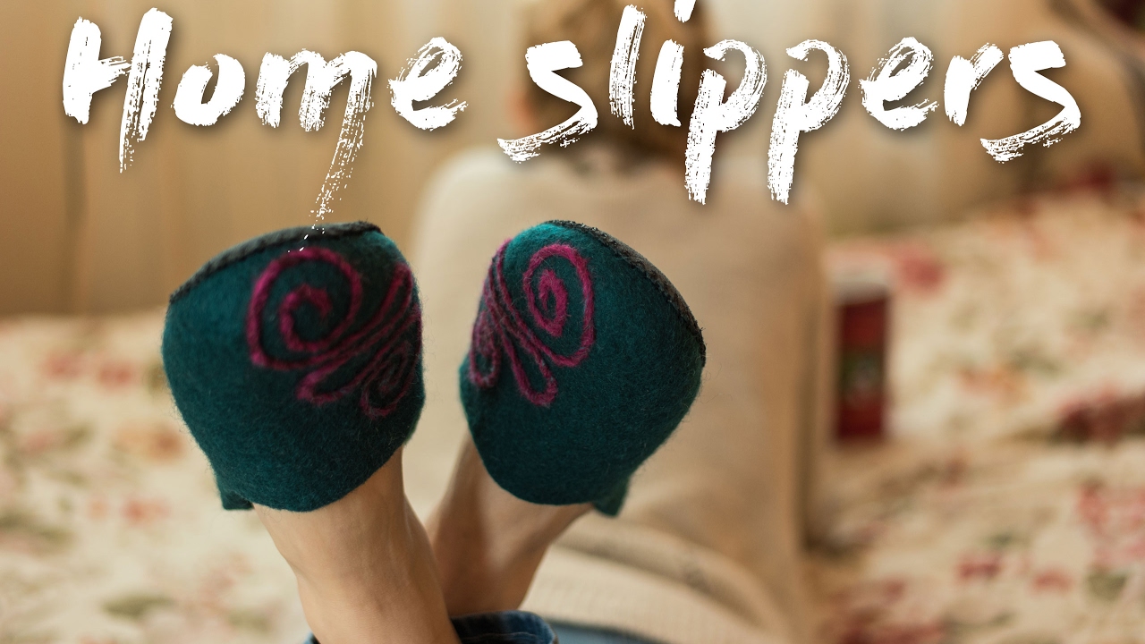 Womens wool shoes handmade felted house slippers. Wolle Damen Filz-Hausschuhe Pantoffeln filzschuhe