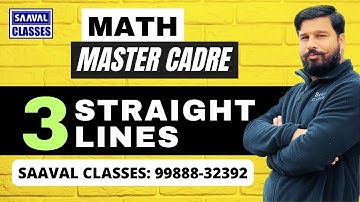 Master Cadre Math Lec-3 Straight Line (Conic Section) | SAAVAL CLASSES, Abohar |