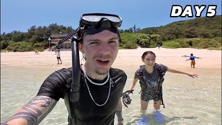 Okinawa Vlog with my Japanese Girlfriend Day 5 | Island Hopping | Snorkeling | Food Haul