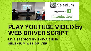 Web Driver Script To Play Youtube Video, Selenium script to play and render youtube video