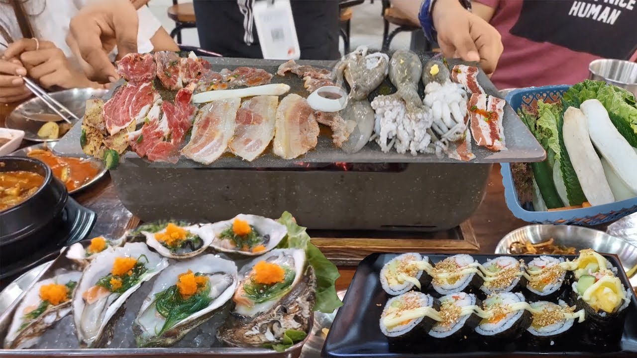 Super best BBQ restaurant Beef, bacon, pork, seafood, vegetable are so fresh Korean BBQ in