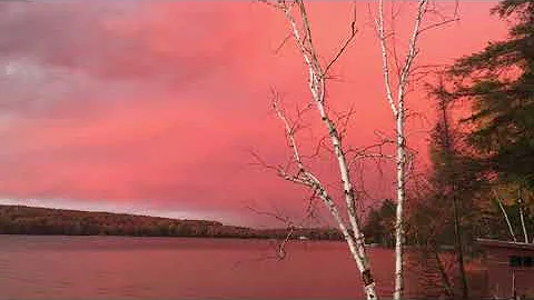A colorful evening at Thumb Lake, Michigan.  10/13/2020 6:57 P.M.