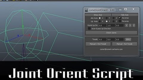 Joint Orient Script - Autodesk Maya