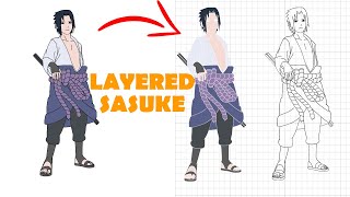 How to Draw Sasuke Uchiha For Cricut screenshot 2