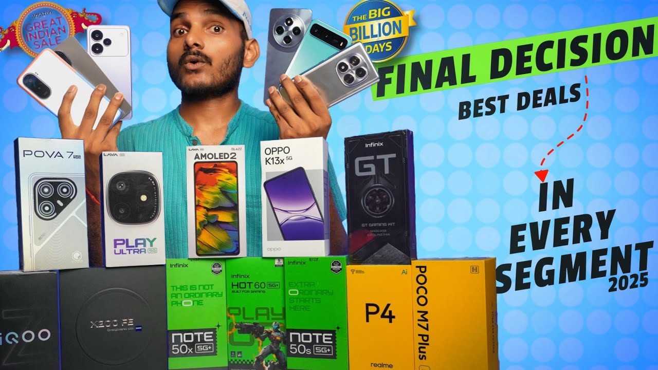 Top Smartphone Deals in Every Segment on Amazon & Flipkart Sale 2025.