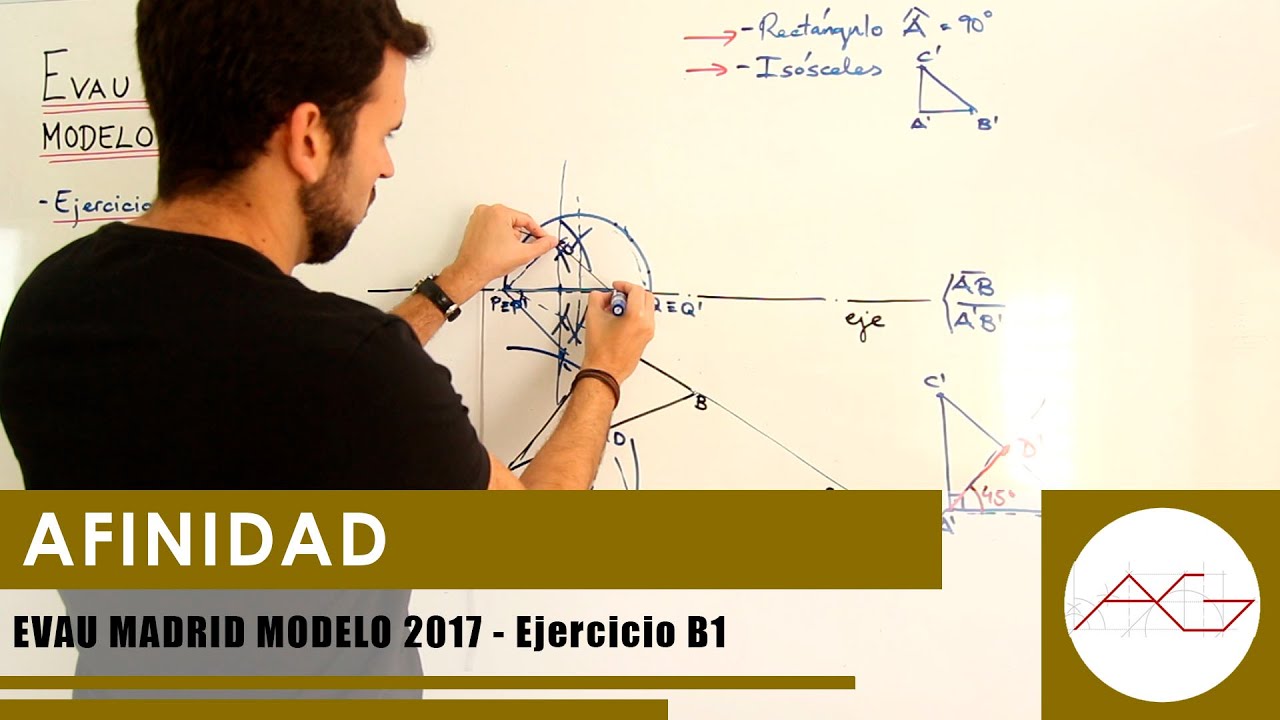EVAU DIBUJO TÉCNICO MADRID MODELO 2017 - Ejercicio B1 (Afinidad)
