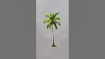 Tutorial : How to paint coconut tree 🌴🥥 #painting #shorts
