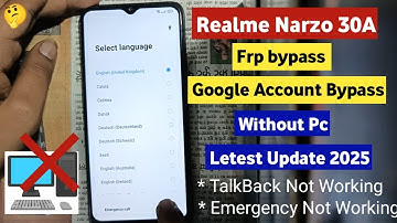 Realme Narzo 30A (RMX3171) Frp Bypass Without Pc | Realme Narzo 30A Google Account Bypass | RMX3171
