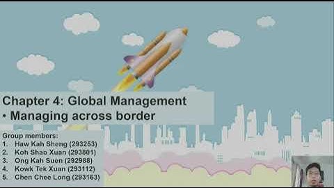 Chapter 4 : Global management - managing across Border