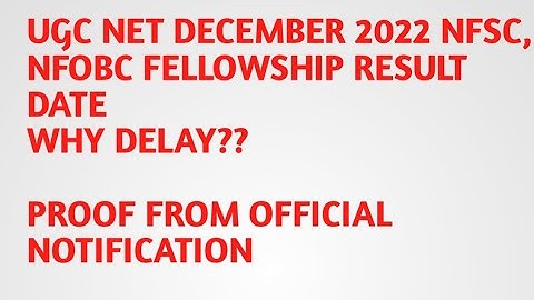 UGC NET DECEMBER 2022 NFSC NFOBC RESULT DATE// NFSC NFOBC LIST// OFFICIAL NOTIFICATION