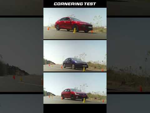 #Verna vs #Virtus vs #HondaCity #CorneringTest @zigwheels