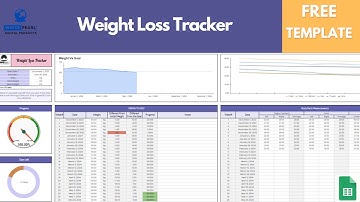 Free Weight   Loss Tracker - Google Sheets Template - Easy to use -