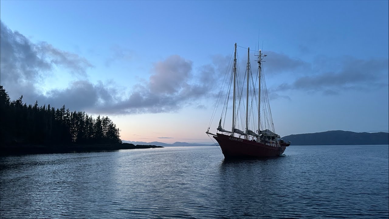 ⁣Live from a beautiful Anchorage on Prince of Wales Island near point Baker and Port protection ￼
