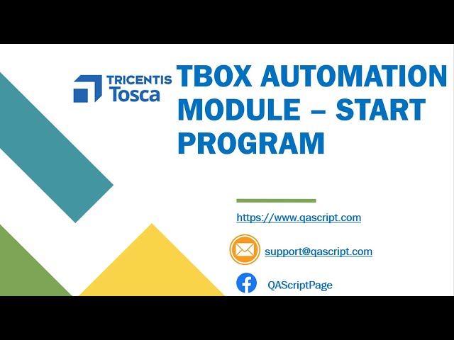 Tosca Tutorial | Lesson 14 - Use TBox Start Program | Open Application | Executable File | class=