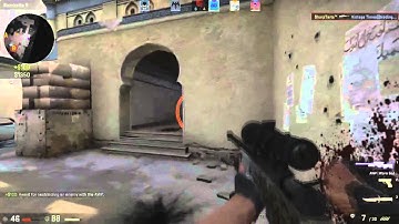 CS GO - Random shot through smoke! AWP!