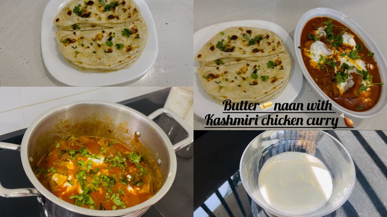 ഇത്രയും perfect Thin naan recipe വേറെയില്ല🔥|Restaurant style butter naan🧈with Kashmiri chicken curry